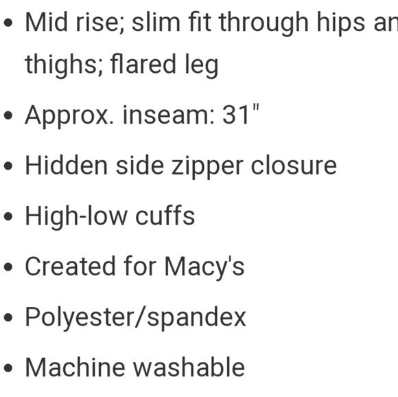 INC Flared High-Low Pants - Picture 5 of 6